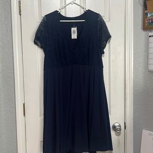 Mini Jersey Lace Yoke Skater